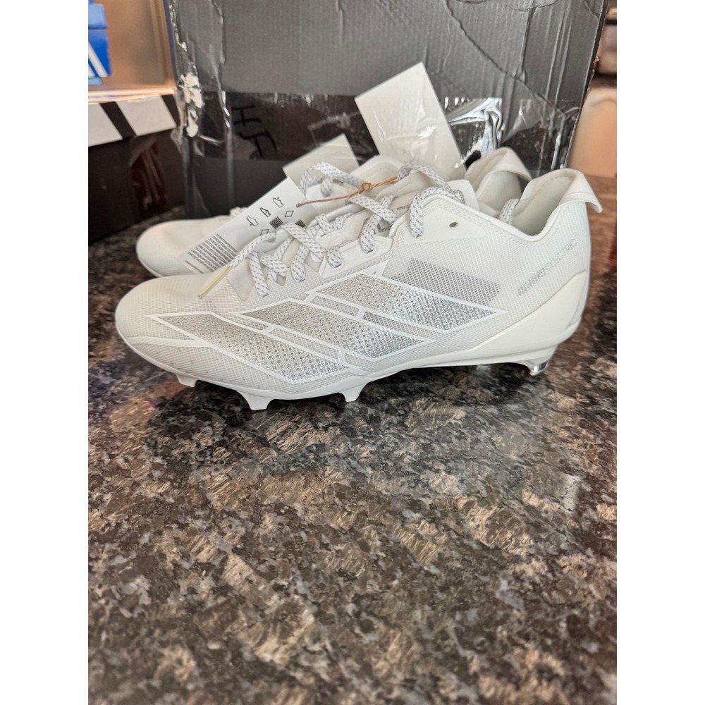 Adidas Adizero Electric Football Cleats White Silver‎ IE6286 Mens 8.5 NEW